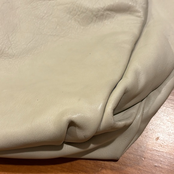 MARNI HOBO TOTE BAG SIDE CINCH SAND & BLACK LEATHER ZIP CLOSURE BOHO ITALY LUX🖤 - Picture 13 of 17